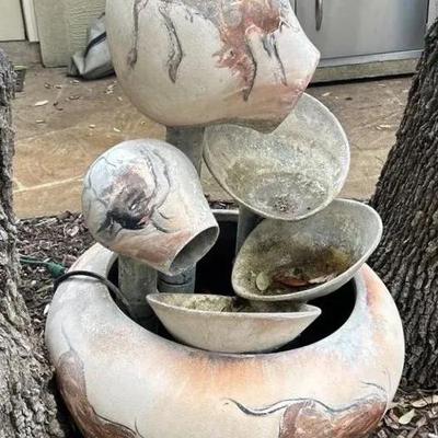 Handmade Cascading Bowls Outdoor Water Fountain