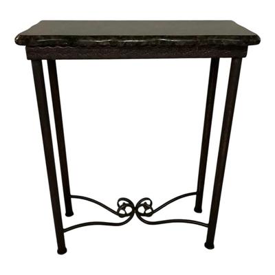 Granite And Metal Entry Table (Upstairs)
