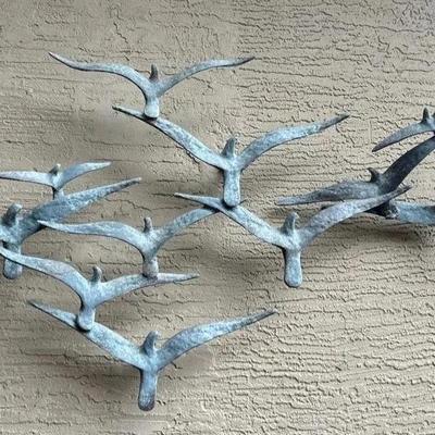 Metal Birds In Flight Wall Sculpture