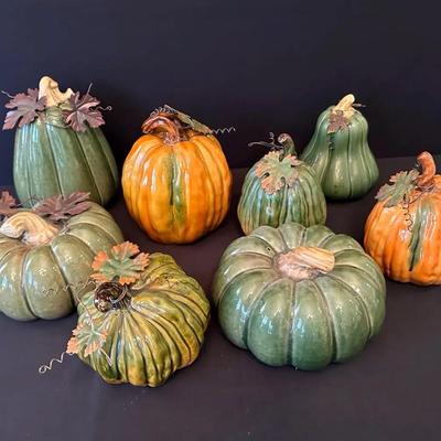 Ceramic Pumpkin Decor Lot- Zero Seeds, Zero Mess!