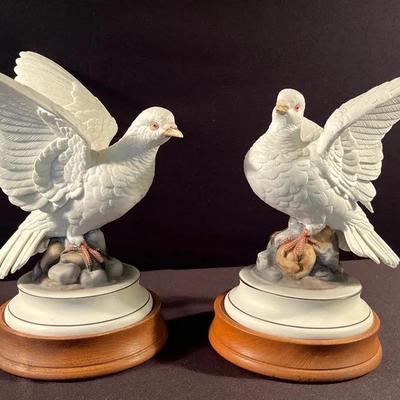 Porcelain “White Dove” Figurines By Andrea
