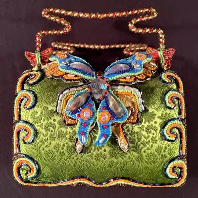 Mary Frances Beaded Butterfly Handbag