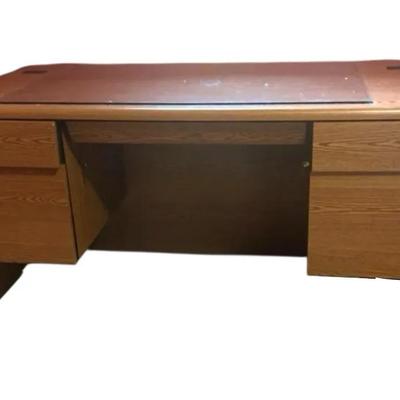 HON Company Office Desk with Glass (Upstairs)