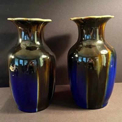 Imperial Glass Lead Lustre Art Glass Vases