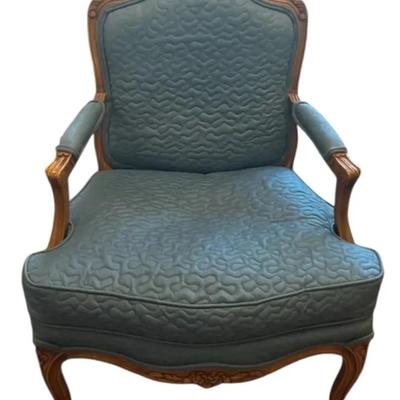 French Louis XV Style Bergère Armchair 