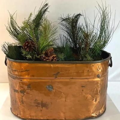 Vintage Farmhouse Copper Tub 