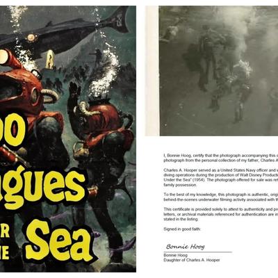 Disney's 20,000 Leagues Under the Sea – Original 1954 Underwater Production Photo - Safety Divers