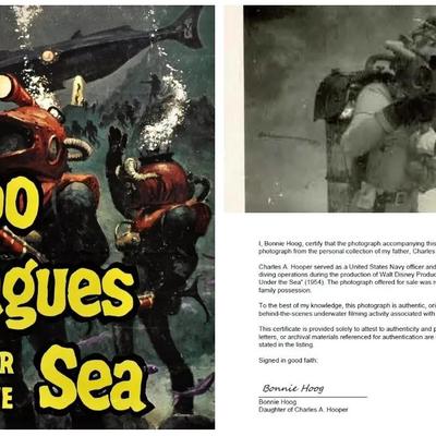 Disney's 20,000 Leagues Under the Sea – Original 1954 Underwater Production Photo - Nautilus Crewmen