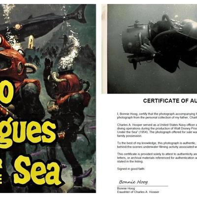 Disney's 20,000 Leagues Under the Sea – Original 1954 Underwater Production Photo - Cameraman