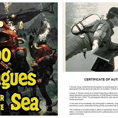 Disney's 20,000 Leagues Under the Sea – Original 1954 Underwater Production Photo - Set Crew