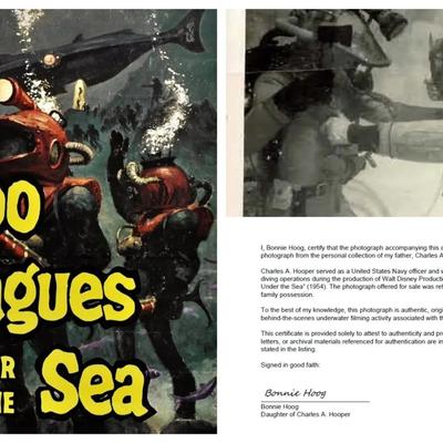Disney's 20,000 Leagues Under the Sea – Original 1954 Underwater Production Photo - Nautilus Crewmen