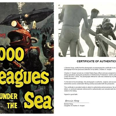 Disney's 20,000 Leagues Under the Sea – Original 1954 Underwater Production Photo - Safety Crew