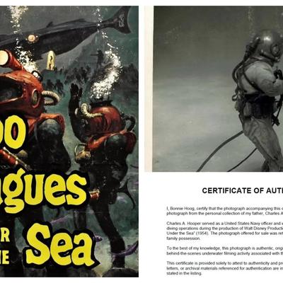 Disney's 20,000 Leagues Under the Sea – Original 1954 Underwater Production Photo - Safety Diver