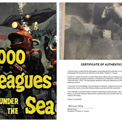 Disney'S 20,000 Leagues Under The Sea – Original 1954 Underwater Photo: Propeller On 11x13 Backboard