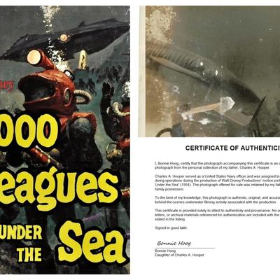 Disney's 20,000 Leagues Under the Sea – Original 1954 Underwater Production Photo - Shark Scene