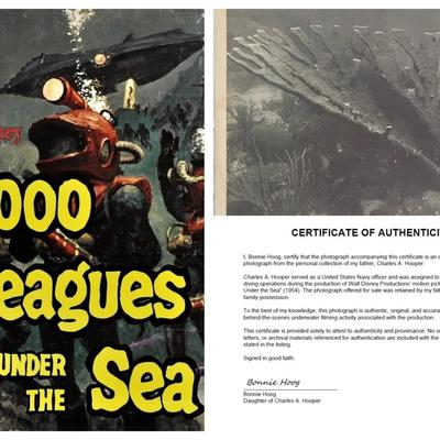 Disney's 20,000 Leagues Under The Sea – Original 1954 Underwater Photo -Coral Reef -11x13 Backboard