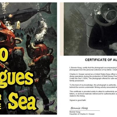 Disney's 20,000 Leagues Under the Sea – Original 1954 Underwater Production Photo - Cameraman