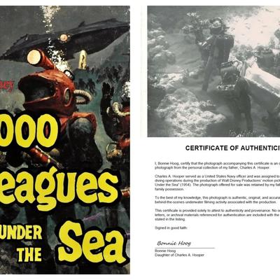 Disney's 20,000 Leagues Under the Sea – Original 1954 Underwater Production Photo - Funeral Casket