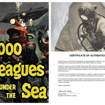 Disney's 20,000 Leagues Under the Sea Original 1954 Underwater Production Photo - Dive Crew Cutout