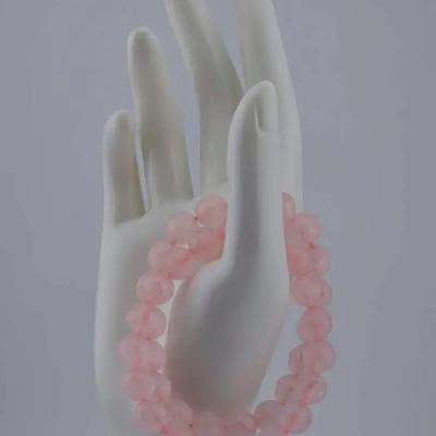 Rose Quartz Faceted Bead Stretch Bracelet 