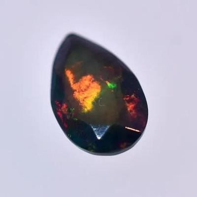 0.8 Carat Natural Pear Black Opal