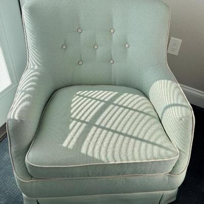 OP Jenkins pale green swivel accent chair 