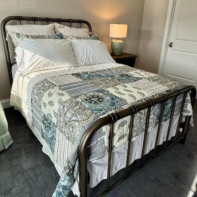 Bronze tone metal queen size with Dutch Craft Sleep Products mattress 