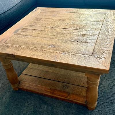 OP Jenkins rustic wood coffee table 