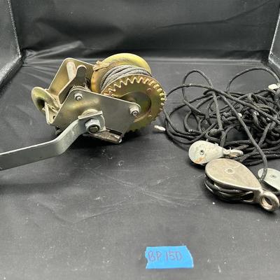 BP150 Ultra Tow Trailer Winch With Cable And Pulley System 