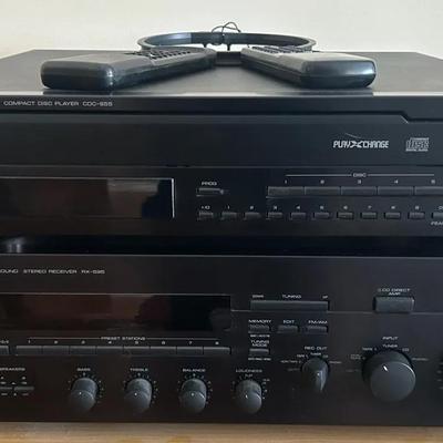 (2) Stackable Yamaha Natural Sound Stereo Receiver RX-595 & Yamaha CD Player CDC-655. 