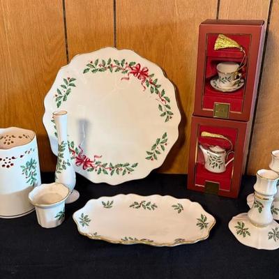 Collection of Lenox Holiday Pattern Pieces