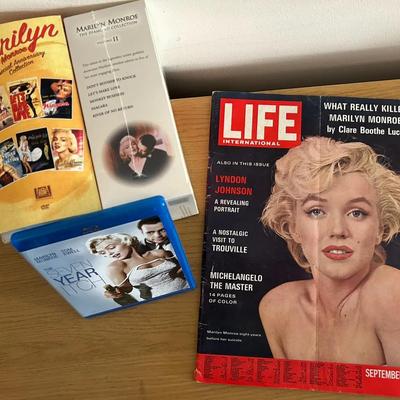 Marilyn Monroe Lot - Sept 1964 Life Magazine Issue & (12) DVD Movies
