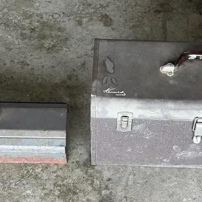Lot of 2 Vintage Tool Boxes w/Miscellaneous Tools Included