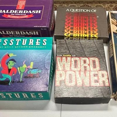 Vintage Board Games Lot Of 5 (Balderdash)