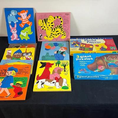 Vintage Lot Of Kids Puzzles And Mini Puzzles 