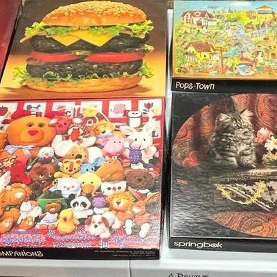 Lot Of (9) Vintage Springbok Jigsaw Puzzles 