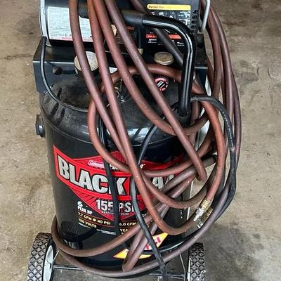 Coleman Black Max Air Compressor Lot Pneumatic Tool Set And Air Storage Tank