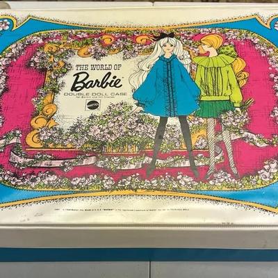 Vintage “The World Of Barbie” Double Doll Case / 4 Barbie’s Including Some Clothes 