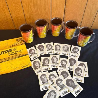 1982 Chicago Sting Vintage Signed Mugs and Signed Sports Cards