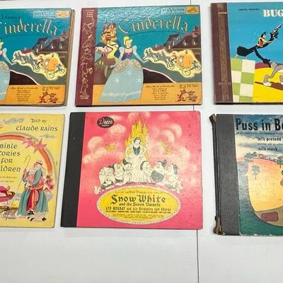 Vintage Children's Storybook Records Lot Of 6