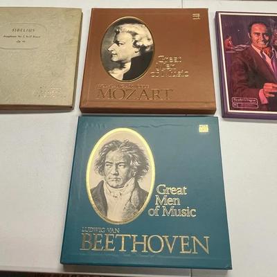 Lot Of (4) Vintage Classical Music Vinyl Record Box Sets