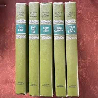 Vintage Lot Of 5 Louisa May Alcott hardcover books (Jack And Jill) 