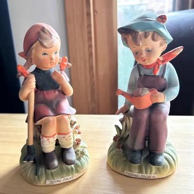 Vintage Erich Stauffer "Young Folks" Ceramic Figurines