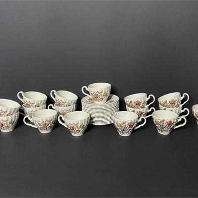 1970's Johnson Brothers Staffordshire Bouquet Cup & Saucer Collection.jpg
