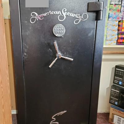 Large Tall American Security Liberty Securam Gun & Valuables Safe - Black, Digital Entry - HEAVY!