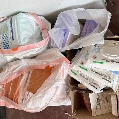 Unopened Medical Supplies - Adult Ultra Briefs, Ultra Underpads, Pads, Wipes, Gauze, Bandages
