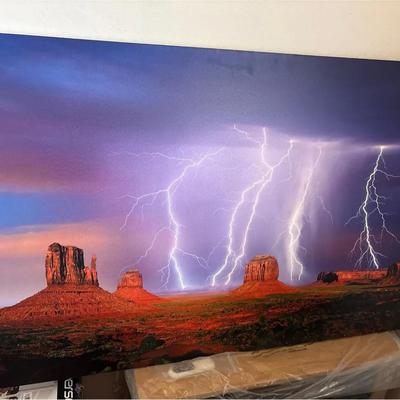 Monument Valley Lightning Storm Canvas Print 48”x32”, Arizona