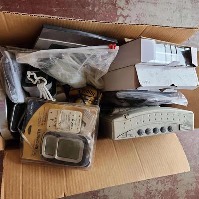 Small Electronics Mystery Box - Radios, Temperature Stations, Clocks, Gauge