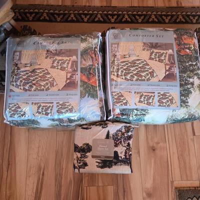 Comforter And Sheet Set - 2 Twin Comforters, Twin Flannel Sheets