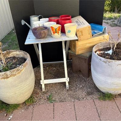 Gardening Time! Weather Station, Solar Lights, Pots, Table, Stool & 2 Matching Planters